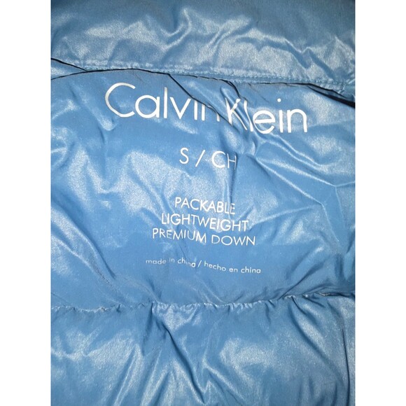 Down Feather Quilted Puffer Premium Women's SZ S Calvin Klein Packable Light - Picture 3 of 13